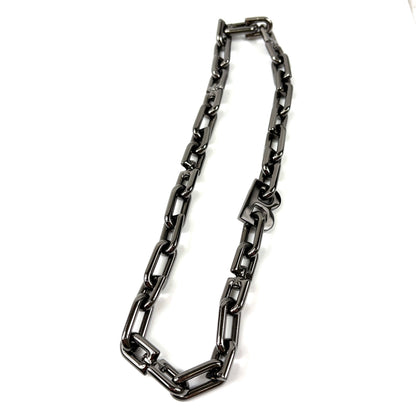 E2481 バレンシアガ B Chain スリム ネックレス GP ガンメタリック