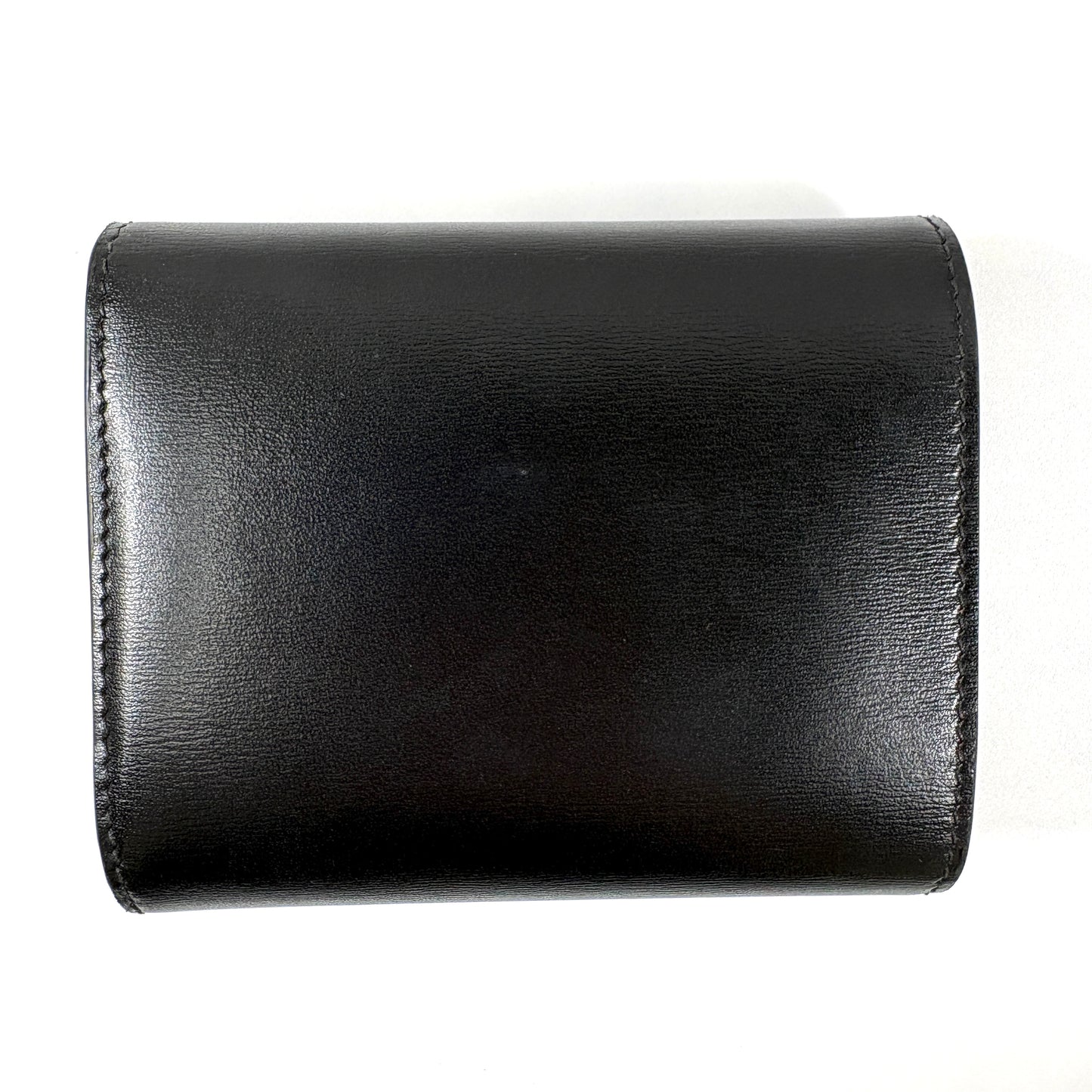 E2471 セリーヌ トリトンフ ブラックレザー ゴールド金具 三つ折り財布