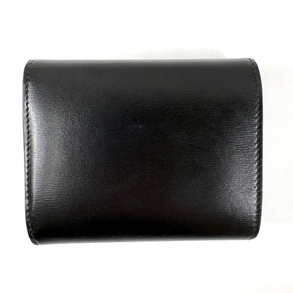 E2471 セリーヌ トリトンフ ブラックレザー ゴールド金具 三つ折り財布