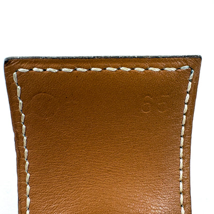E2666 エルメス コリエドシアン ベルト ブラック ゴールド金具 65 ◯V刻印