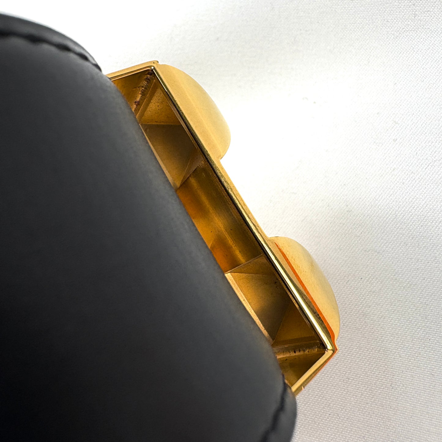 E2666 エルメス コリエドシアン ベルト ブラック ゴールド金具 65 ◯V刻印
