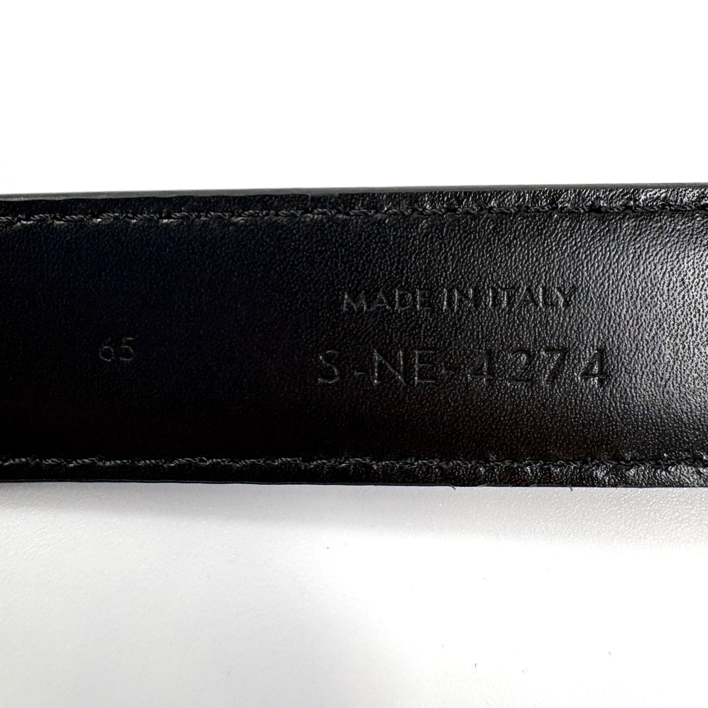 E3085 セリーヌ トリオンフ ベルト 65 ゴールド金具 革 ブラック