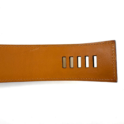 E3226 エルメス コリエドシアン ベルト □A刻印 ブラウン ゴールド金具