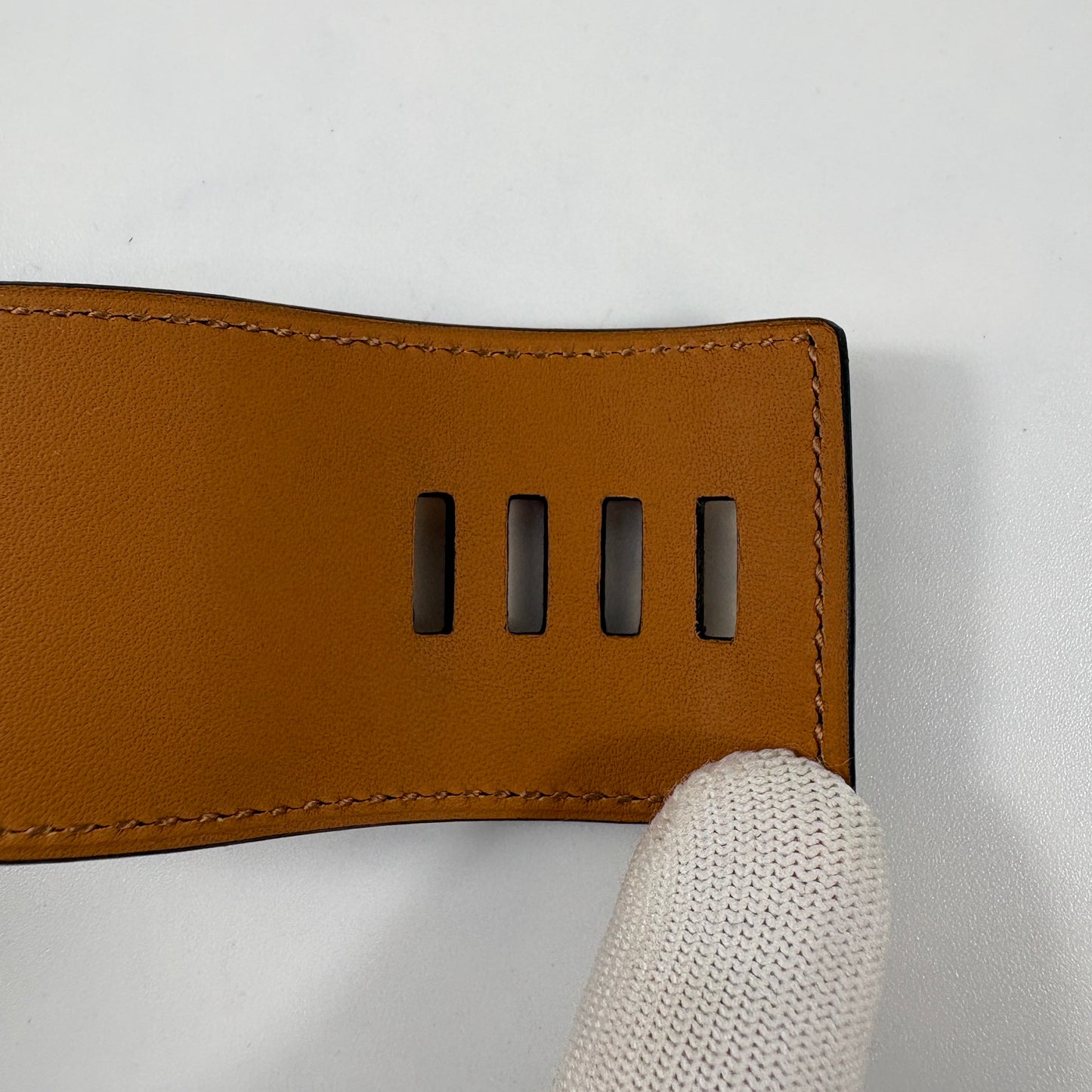 E3433 エルメス コリエドシアン ブレスレット Sサイズ レザー ブラック ゴールド X刻印