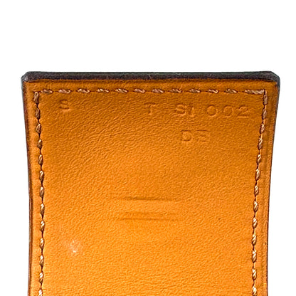 E3789 エルメス コリエドシアン ブレスレット レッド×ゴールド T刻印 S
