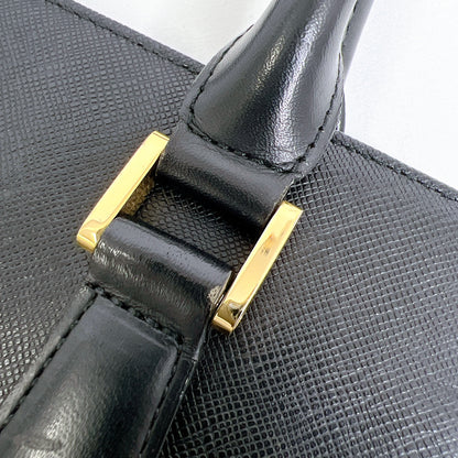 A3210 バーバリー　ハンドバッグ　サフィアーノ　ブラック　内チェック