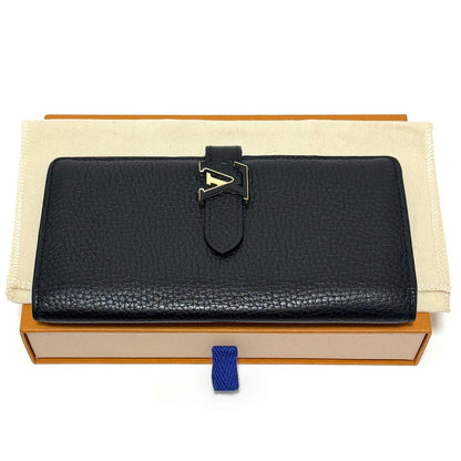 ルイヴィトン M81330 LV ヴェルティカルウォレット トリヨン カプシーヌ ブラック 長財布 シリアル：IC B3631