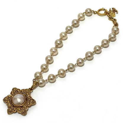 シャネル ココマーク フェイクパール ネックレス スター ヴィンテージ E0044