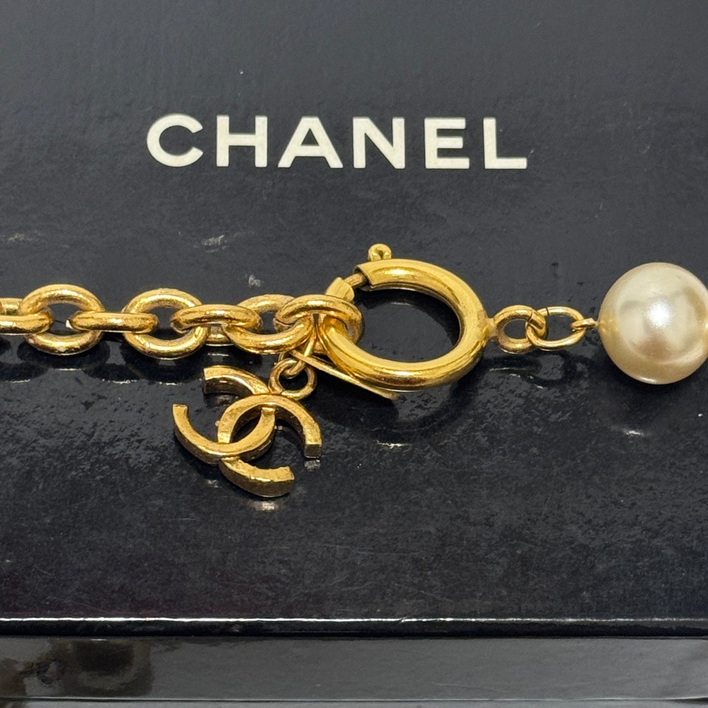 シャネル ココマーク フェイクパール ネックレス スター ヴィンテージ E0044