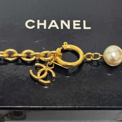 シャネル ココマーク フェイクパール ネックレス スター ヴィンテージ E0044