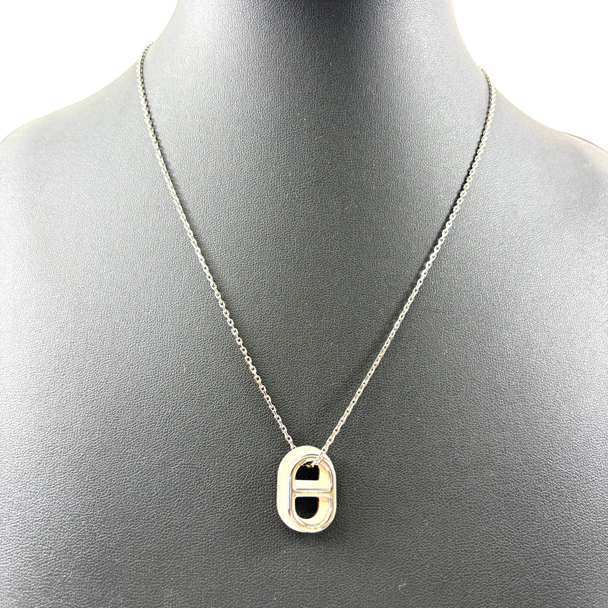 E4778 エルメス ネックレス オーマイヨン ベージュ シルバー