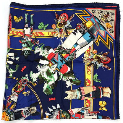 エルメス スカーフ カレ90 Kachinas カチナ 民族 ホピ族 シルク B3650