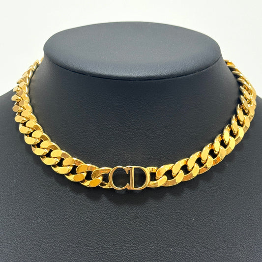 ディオール CD ICON チェーンリンク ネックレス GP ゴールド E0421