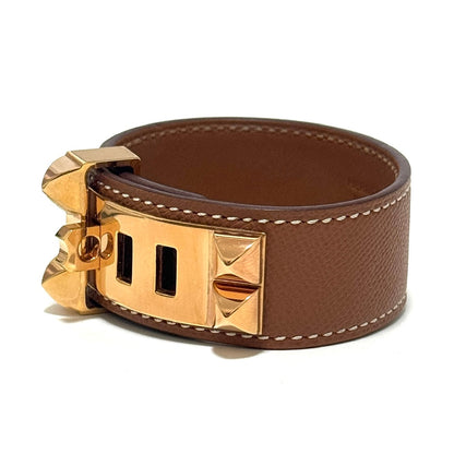 エルメス コリエドシアン U:2022 ブレスレット T2 GP×レザー ゴールド ブラウン E0416