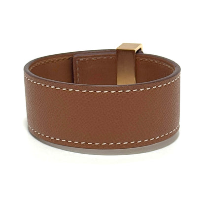 エルメス コリエドシアン U:2022 ブレスレット T2 GP×レザー ゴールド ブラウン E0416