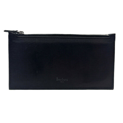 ベルルッティ カリグラフィ レザー ラウンドジップウォレット グラデーション ブルー E0422
