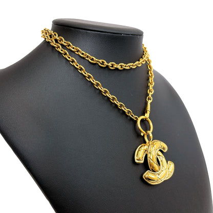 B0639 シャネル マトラッセ ココマーク ヴィンテージ ネックレス 刻印3859【買戻し対象】