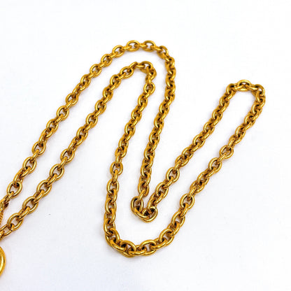 B0639 シャネル マトラッセ ココマーク ヴィンテージ ネックレス 刻印3859【買戻し対象】