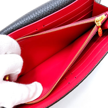 B1155 ルイヴィトン ポルトフォイユカプシーヌ トリヨン ブラック 長財布 RFID