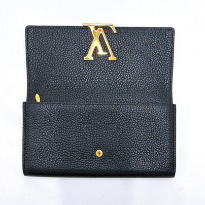 B1155 ルイヴィトン ポルトフォイユカプシーヌ トリヨン ブラック 長財布 RFID