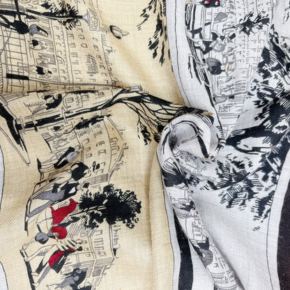 B1575 エルメス カレジェアン 140 A L'OMBRE DES BOULEVARDS ブールヴァールの陰から【買戻し対象】