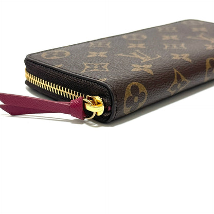 ルイヴィトン M60742 ポルトフォイユ・クレマンス フューシャ モノグラム 長財布 ICチップ B3170