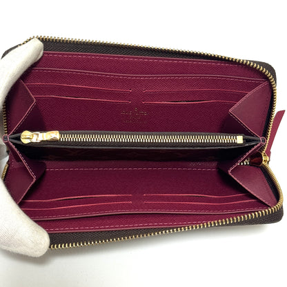 ルイヴィトン M60742 ポルトフォイユ・クレマンス フューシャ モノグラム 長財布 ICチップ B3170