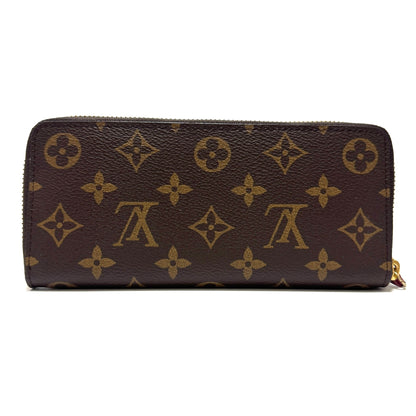 ルイヴィトン M60742 ポルトフォイユ・クレマンス フューシャ モノグラム 長財布 ICチップ B3170