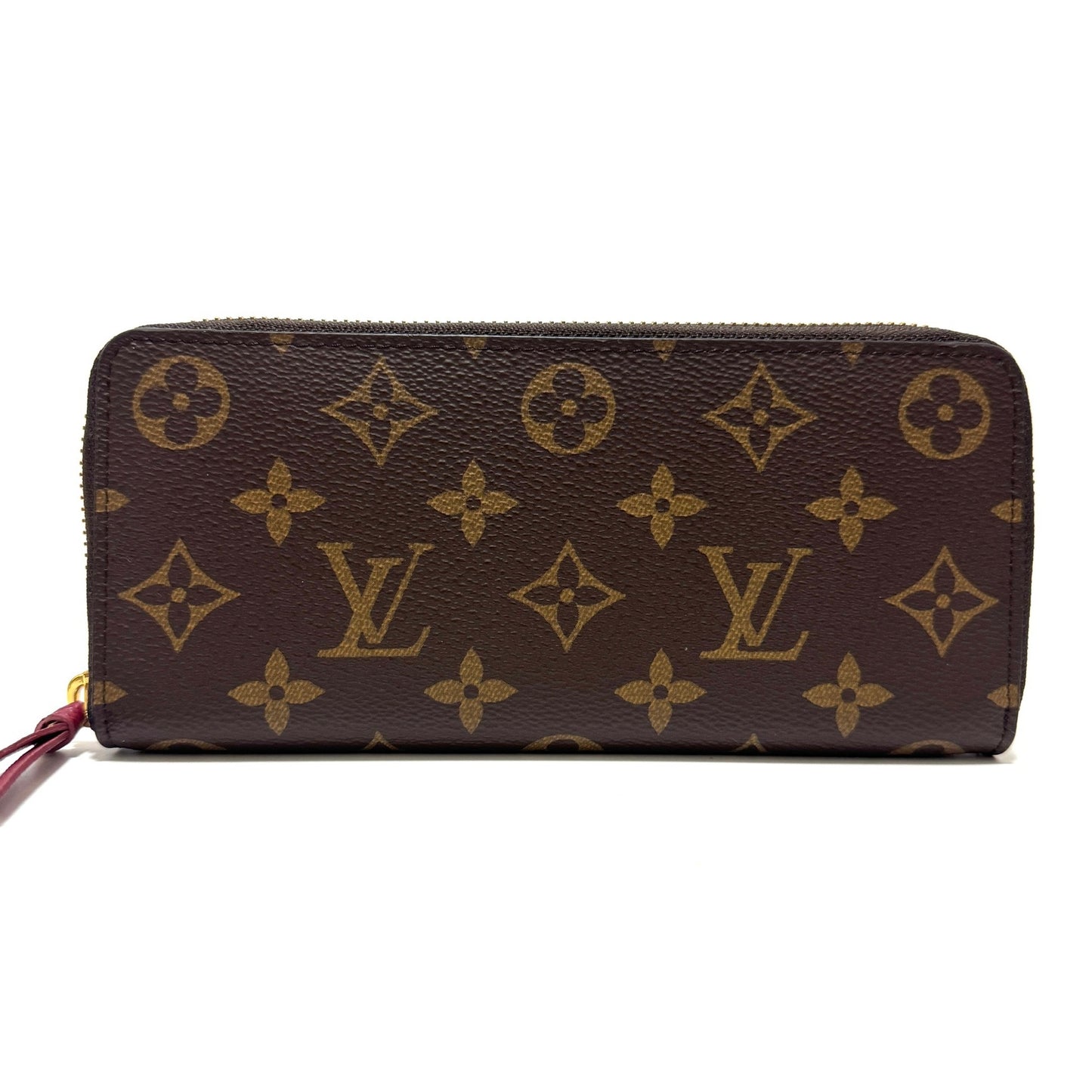 ルイヴィトン M60742 ポルトフォイユ・クレマンス フューシャ モノグラム 長財布 ICチップ B3170