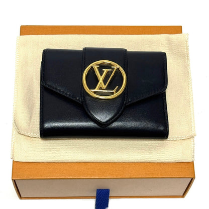 ルイヴィトン ポルトフォイユ ポンヌフ コンパクト 財布 三つ折り 黒 B3280