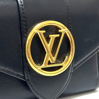 ルイヴィトン ポルトフォイユ ポンヌフ コンパクト 財布 三つ折り 黒 B3280