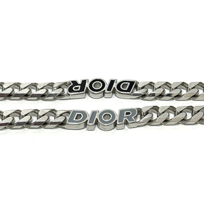 ディオール DIOR チェーンリンク ネックレス ラインストーン シルバー B3234