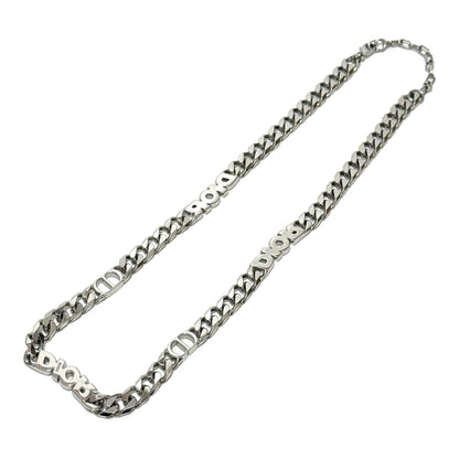 ディオール DIOR チェーンリンク ネックレス ラインストーン シルバー B3234