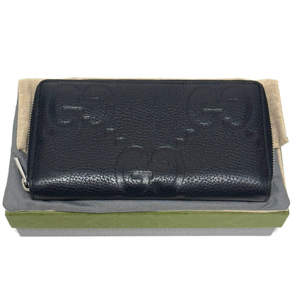 グッチ ジャンボGG レザー ラウンドジップウォレット 長財布 E1785