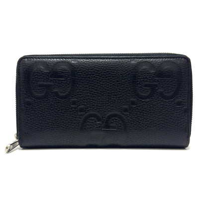 グッチ ジャンボGG レザー ラウンドジップウォレット 長財布 E1785
