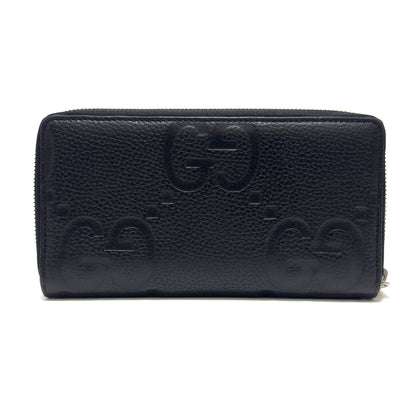 グッチ ジャンボGG レザー ラウンドジップウォレット 長財布 E1785