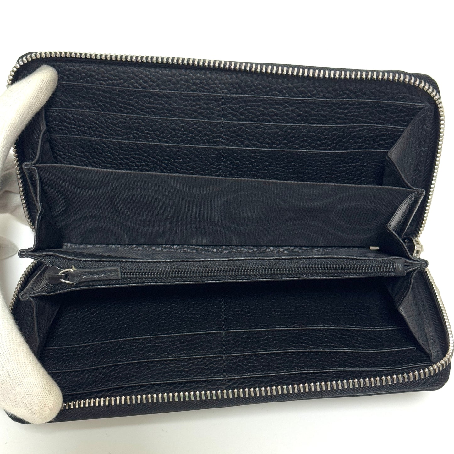 グッチ ジャンボGG レザー ラウンドジップウォレット 長財布 E1785