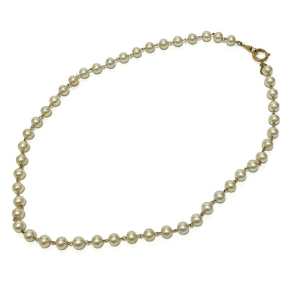 シャネル フェイクパール ロングネックレス GP ゴールド ヴィンテージ 約90ｃｍ E0851