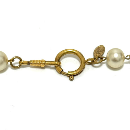 シャネル フェイクパール ロングネックレス GP ゴールド ヴィンテージ 約90ｃｍ E0851