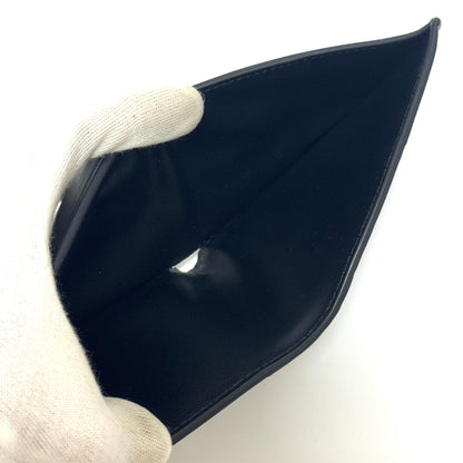 ボッテガヴェネタ マキシイントレチャート カセット レザー 二つ折り財布 ICチップ ブラック E1784