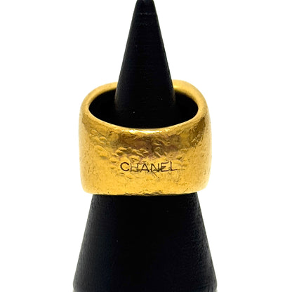 シャネル カラーストーン ココマーク ロゴ 約11号 GP ゴールド ロゴ刻印あり E1864