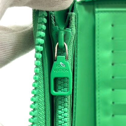 ルイヴィトン M81549 ジッピーウォレット ヴェルティカル ラウンド長財布 トリヨン グリーン ICチップ E1852