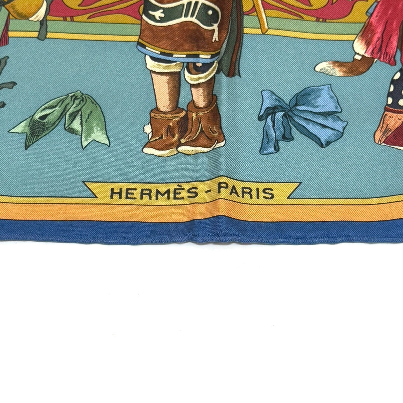 エルメス スカーフ カレ90 Kachinas カチナ 民族 ホピ族 シルク E1855
