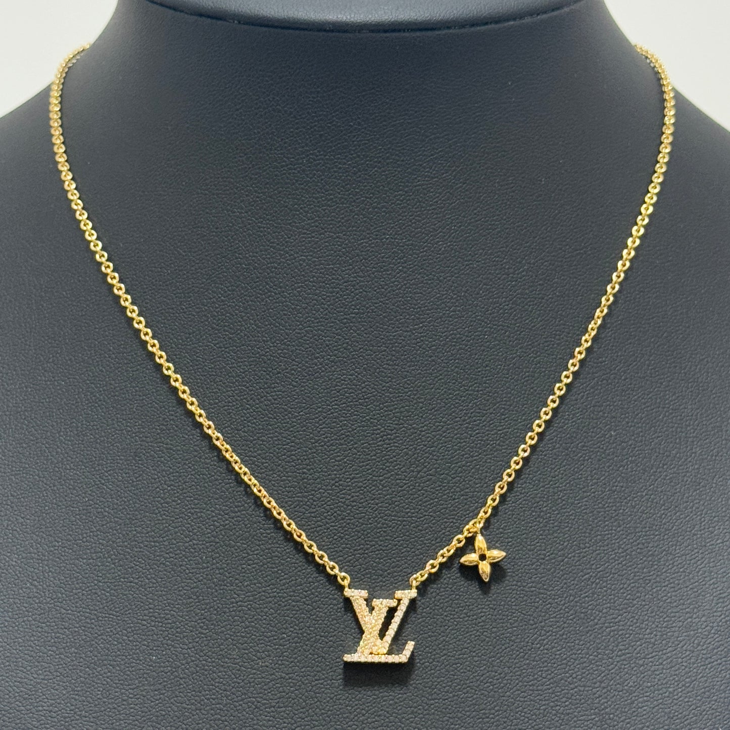 ルイヴィトン M00596LV ラインストーン アイコニック ネックレス TE0233 E2009