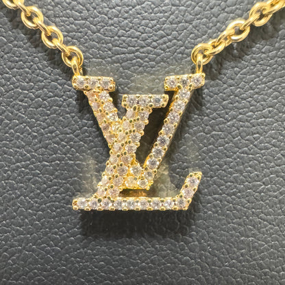 ルイヴィトン M00596LV ラインストーン アイコニック ネックレス TE0233 E2009