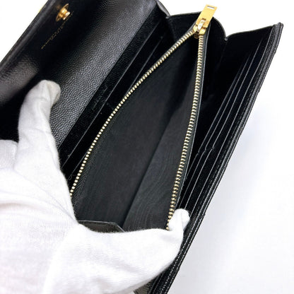 B0193 YSL イヴサンローラン カサンドラ マトラッセ ラージフラップウォレット 長財布