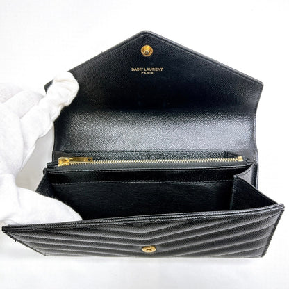 B0193 YSL イヴサンローラン カサンドラ マトラッセ ラージフラップウォレット 長財布