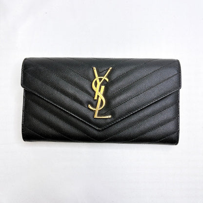 B0193 YSL イヴサンローラン カサンドラ マトラッセ ラージフラップウォレット 長財布