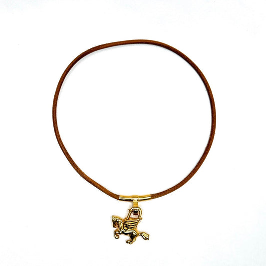 A3921 エルメス ペガサス カデナ チャーム ネックレス