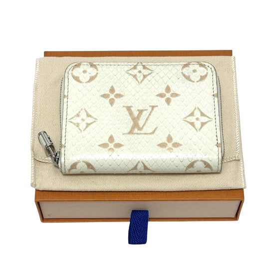 ルイヴィトン モノグラムエキゾチック ジッピーコイン パース M97726 ホワイト コインケース RFID反応有 E0423